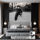 Cuadro Decorativo Moto negra en blanco y negro