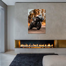 Cuadro Decorativo Moto Yamaha negra