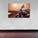 Cuadro Decorativo Moto en el atardecer