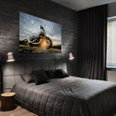 Cuadro Decorativo Moto en puesta de sol