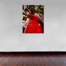 Cuadro Decorativo Moto clásica roja