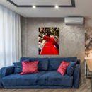 Cuadro Decorativo Moto clásica roja