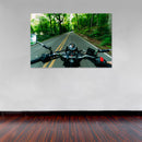 Cuadro Decorativo Moto a velocidad por la selva