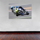 Cuadro Decorativo Moto en curva a velocidad