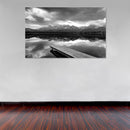 Cuadro Decorativo Blanco y negro, paisaje muelle