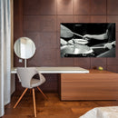 Cuadro Decorativo Blanco y negro, músico baterista