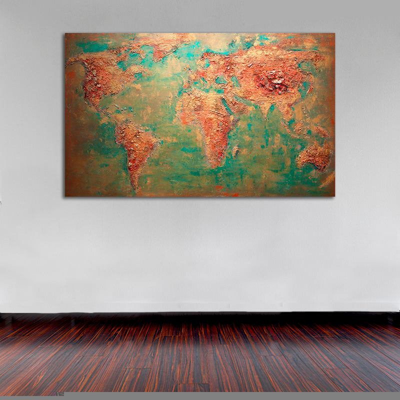 Cuadro Decorativo Abstracto, Mapa mundial
