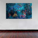 Cuadro Decorativo Abstracto, Azul con Negro