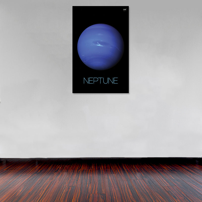 Cuadro Decorativo Espacial, planeta Neptuno azúl