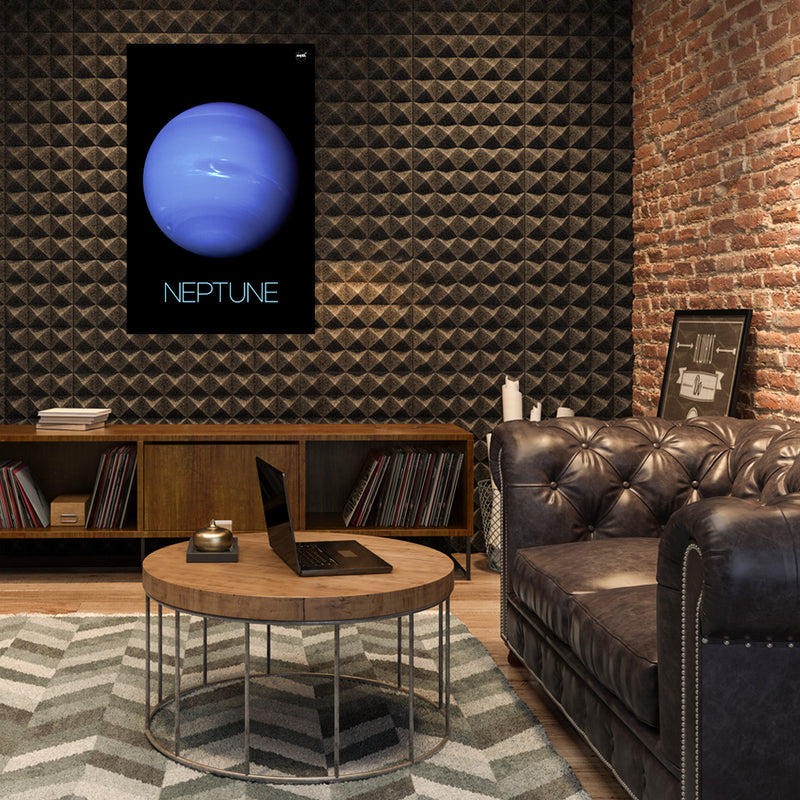 Cuadro Decorativo Espacial, planeta Neptuno azúl