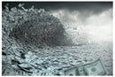 Cuadro Decorativo Dinero, Ola de dinero