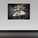 Cuadro Decorativo Ornamento Dorado carro clásico