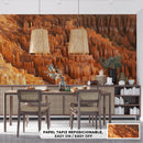 Decorativo, paisaje rocoso naranja