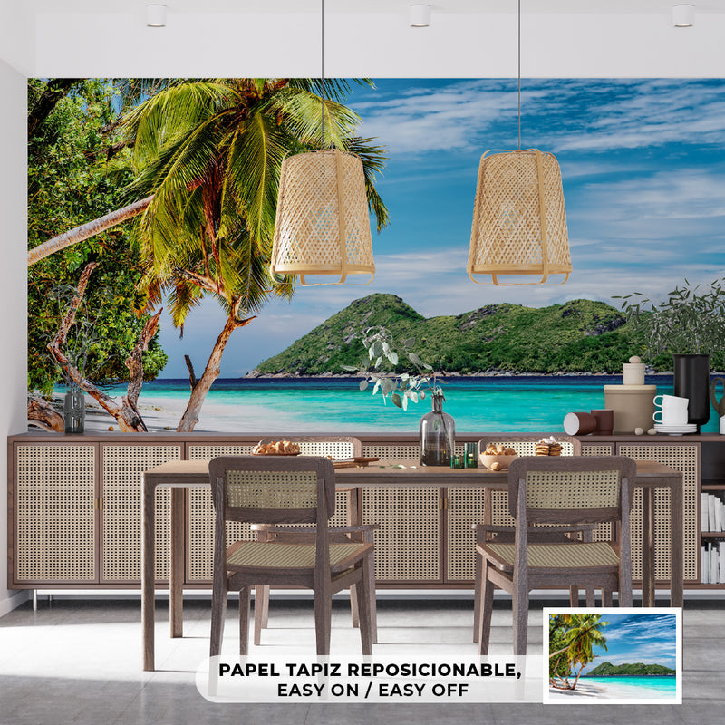 Cuadro Decorativo Playa, paraíso tropical caribe