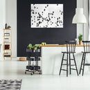 Cuadro Decorativo Blanco y negro, parvada de pájaros