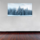 Cuadro Decorativo Invierno, muro de pinos