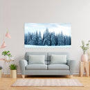 Cuadro Decorativo Invierno, muro de pinos