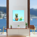 Cuadro Decorativo Pop Art, Piña Azul pop