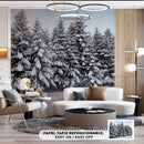 Decorativo Invierno, pinos congelados