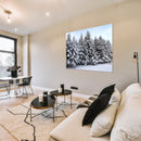 Cuadro Decorativo Invierno, pinos congelados