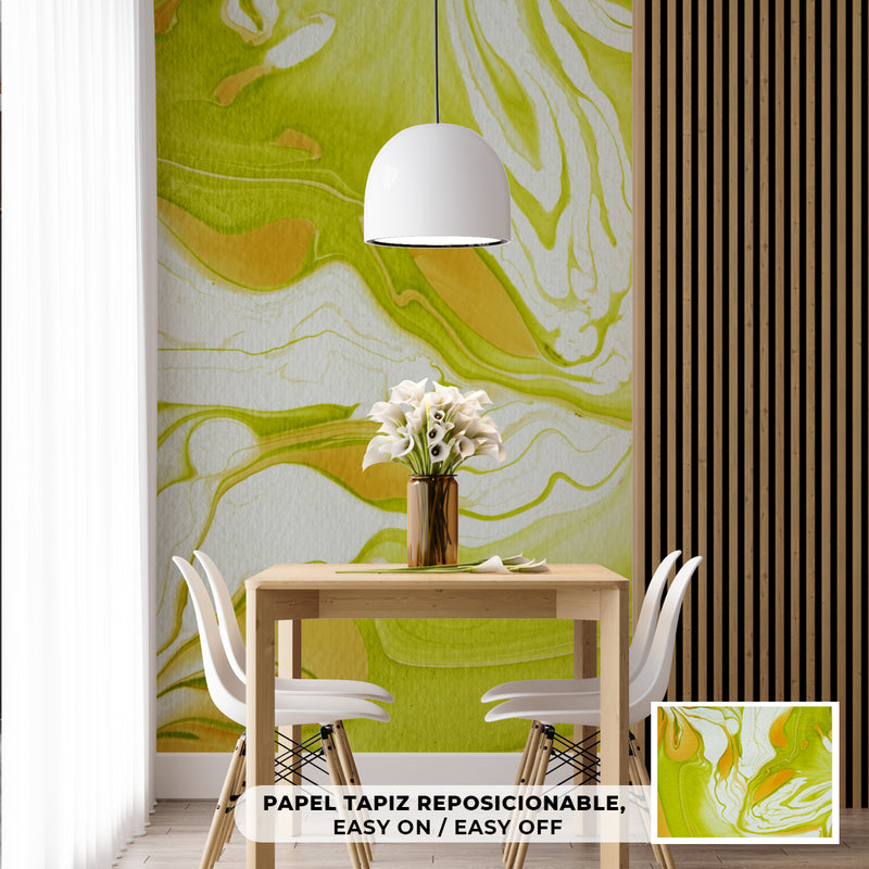 Cuadro Decorativo Abstracto, pinturas verdes
