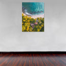 Cuadro Decorativo Playa, palmeras vista aérea