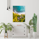 Cuadro Decorativo Playa, palmeras vista aérea