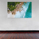 Cuadro Decorativo Playa rocosa, vista aérea