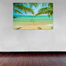 Cuadro Decorativo, playa turquesa y palmeras