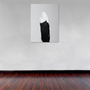 Cuadro Decorativo pluma blanco y negro