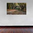 Cuadro Decorativo Otoño, puente en el río