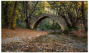 Decorativo Otoño, puente del río