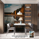 Cuadro Decorativo Otoño, muelle de madera