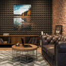 Cuadro Decorativo Otoño, muelle de madera