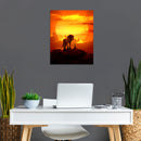 Cuadro Decorativo Película, El Rey León, atardecer