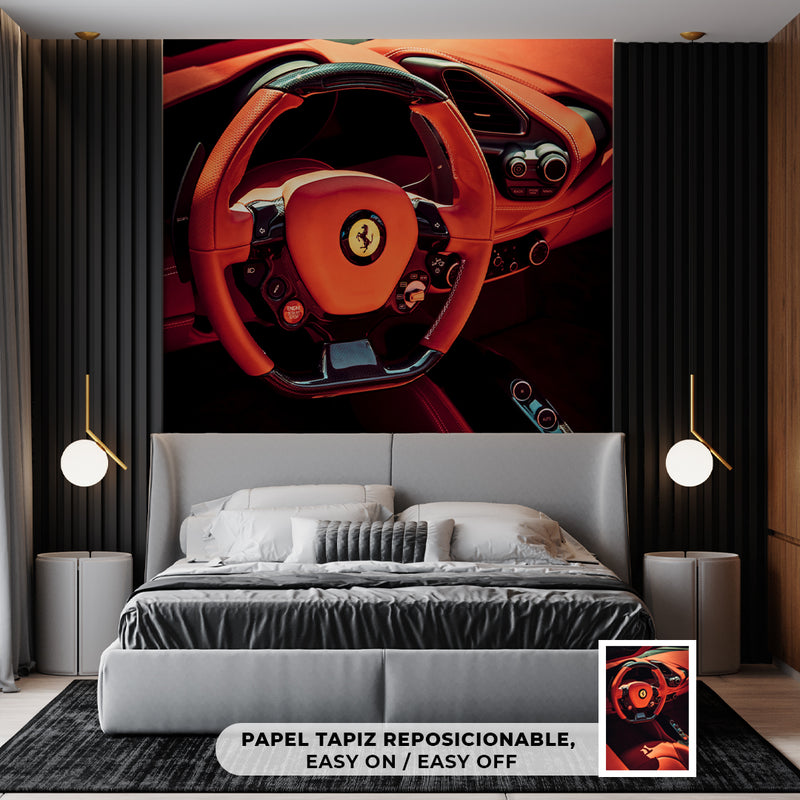 Cuadro Decorativo Interior naranja de Ferrari