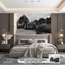 Cuadro Decorativo Blanco y negro, rocas en la playa