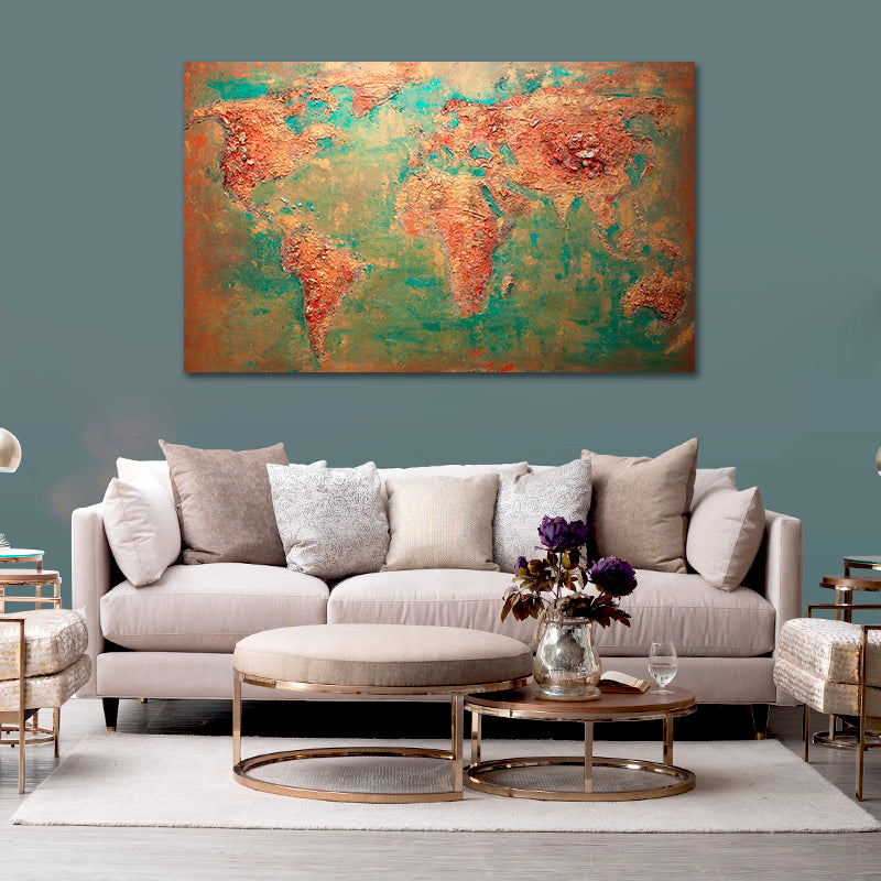 Cuadro Decorativo Abstracto, Mapa mundial