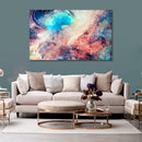 Cuadro Decorativo Abstracto, Azul con Rojo