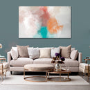 Cuadro Decorativo Abstracto, Naranja y Aqua