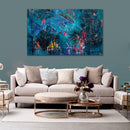 Cuadro Decorativo Abstracto, Azul con Negro