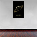 Cuadro Decorativo Espacial, Saturno dorado
