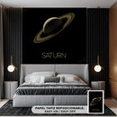 Cuadro Decorativo Espacial, Saturno dorado