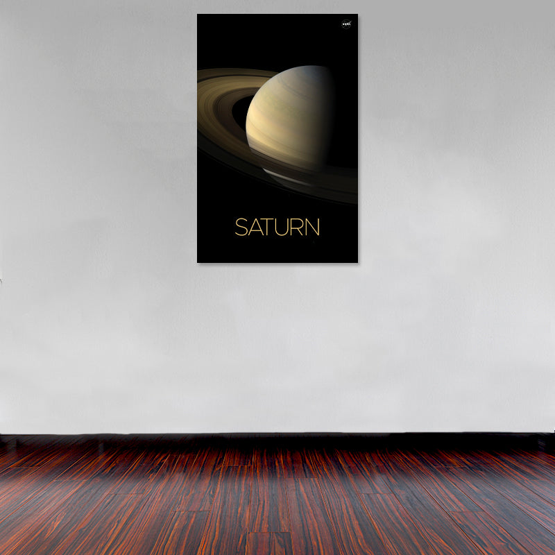 Cuadro Decorativo Espacial, planeta Saturno