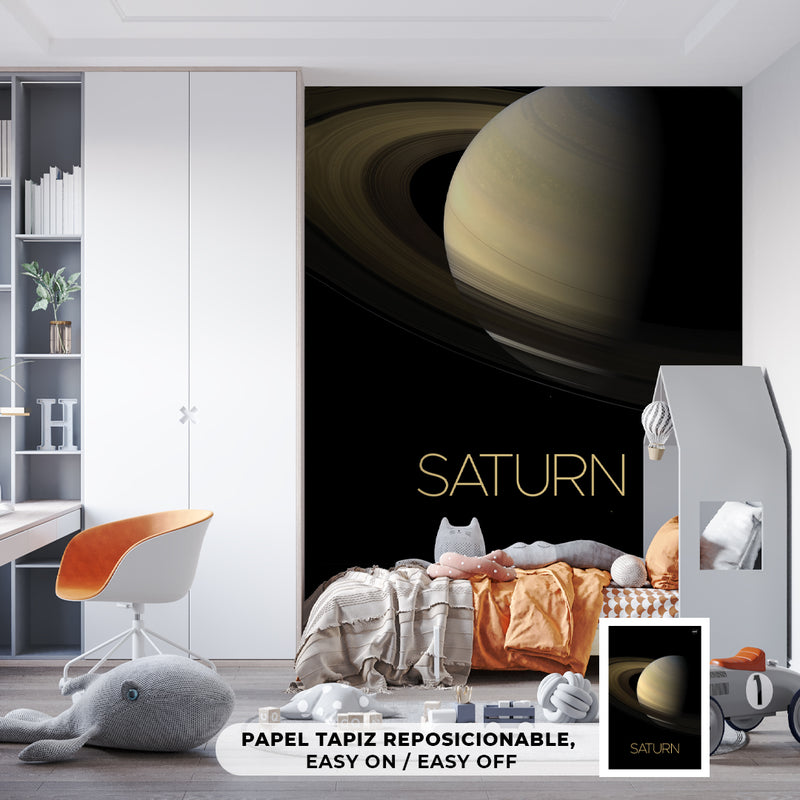 Cuadro Decorativo Espacial, planeta Saturno