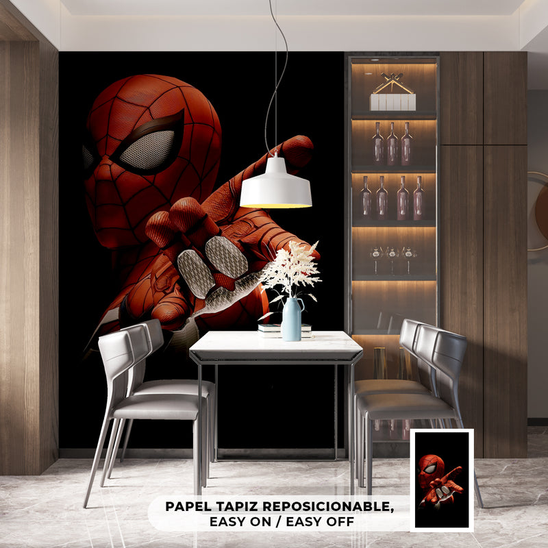 Cuadro Decorativo Película, Spiderman fondo negro