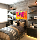 Cuadro Decorativo Pop Art, Splater colorido naranja
