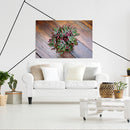 Cuadro Decorativo Floral, suculenta rojiza