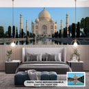 Decorativo Monumento, Templo Taj Mahal, fuente azúl