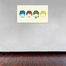 Cuadro Decorativo Música, The Beatles, rostros abstractos